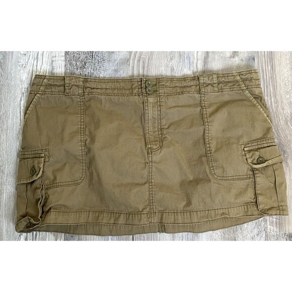Vintage Y2K Abercrombie & Fitch Cargo Mini Skirt Drawstring Women’s XL - Picture 1 of 7